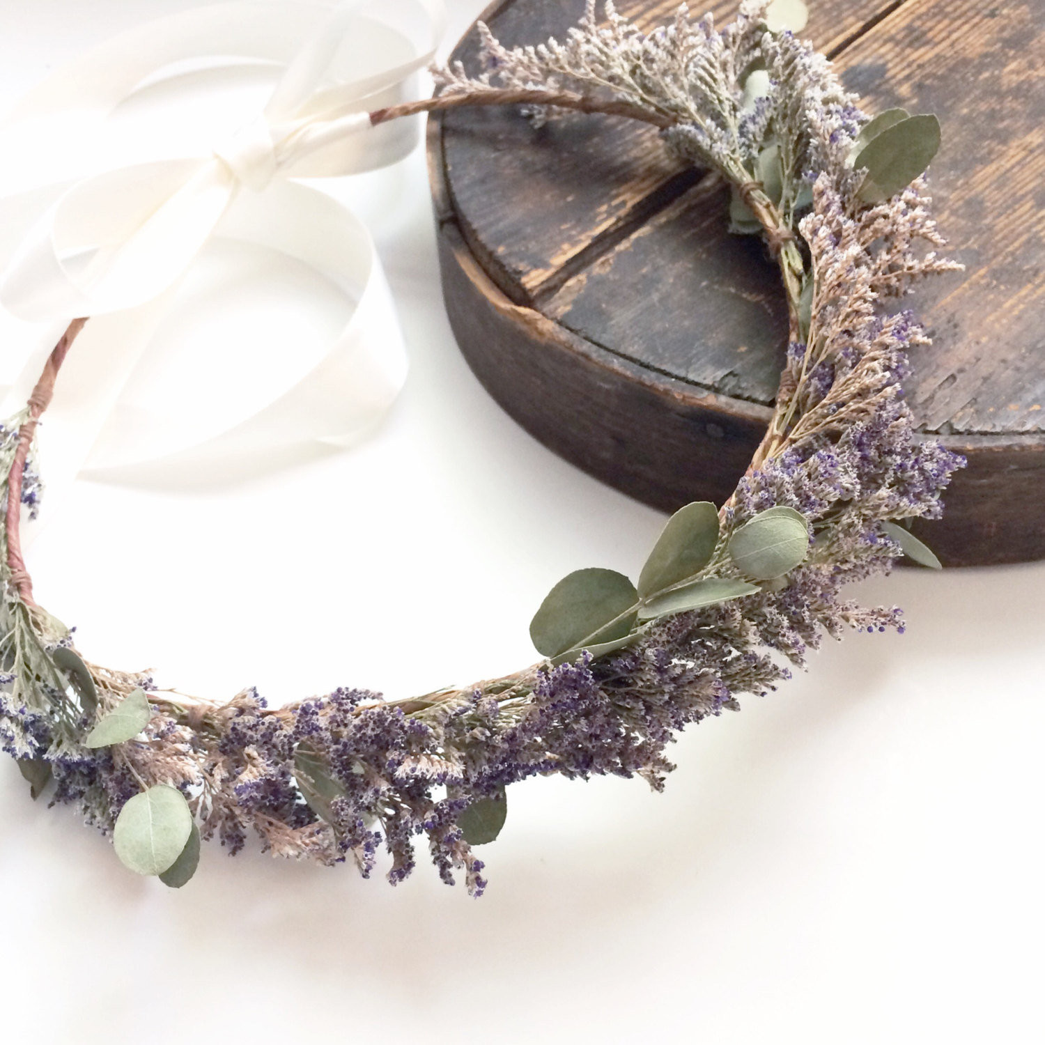 Krone Hochzeit
 Getrocknete Blume Krone Lavendel Hochzeit Kopfschmuck