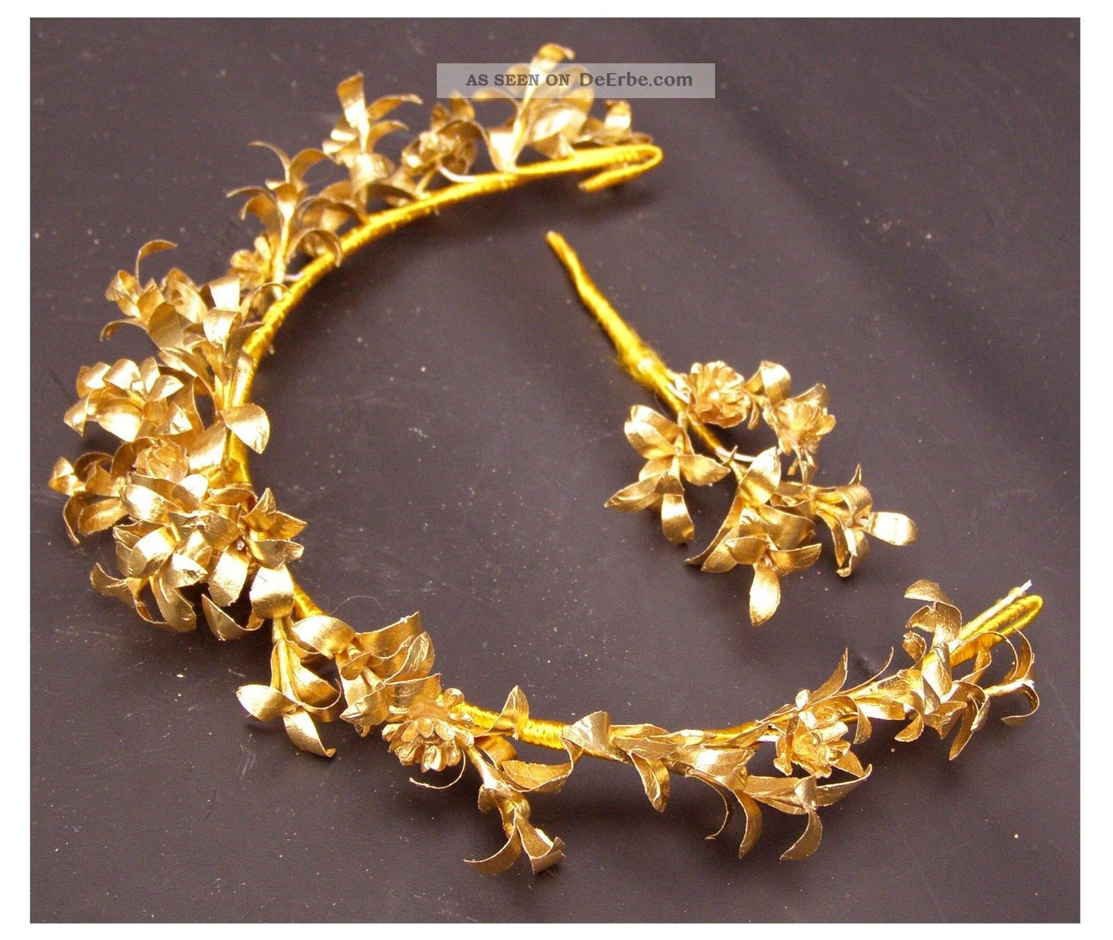 Krone Hochzeit
 Alter Brautkranz Anstecker Diadem Goldene Hochzeit Braut