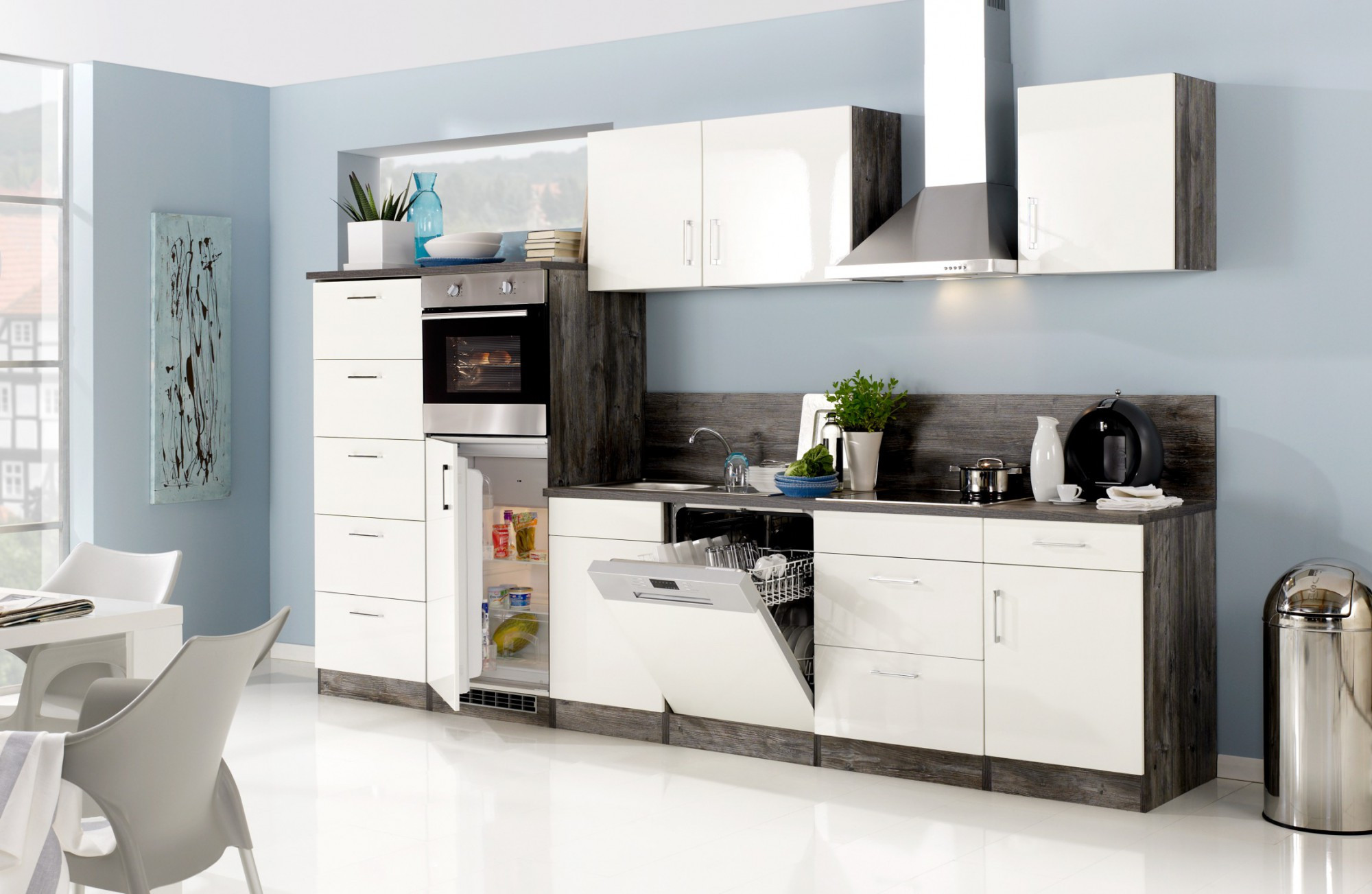 Küche Mit E Geräten
 Küchenzeile LISSABON Küche mit E Geräten Breite 340 cm