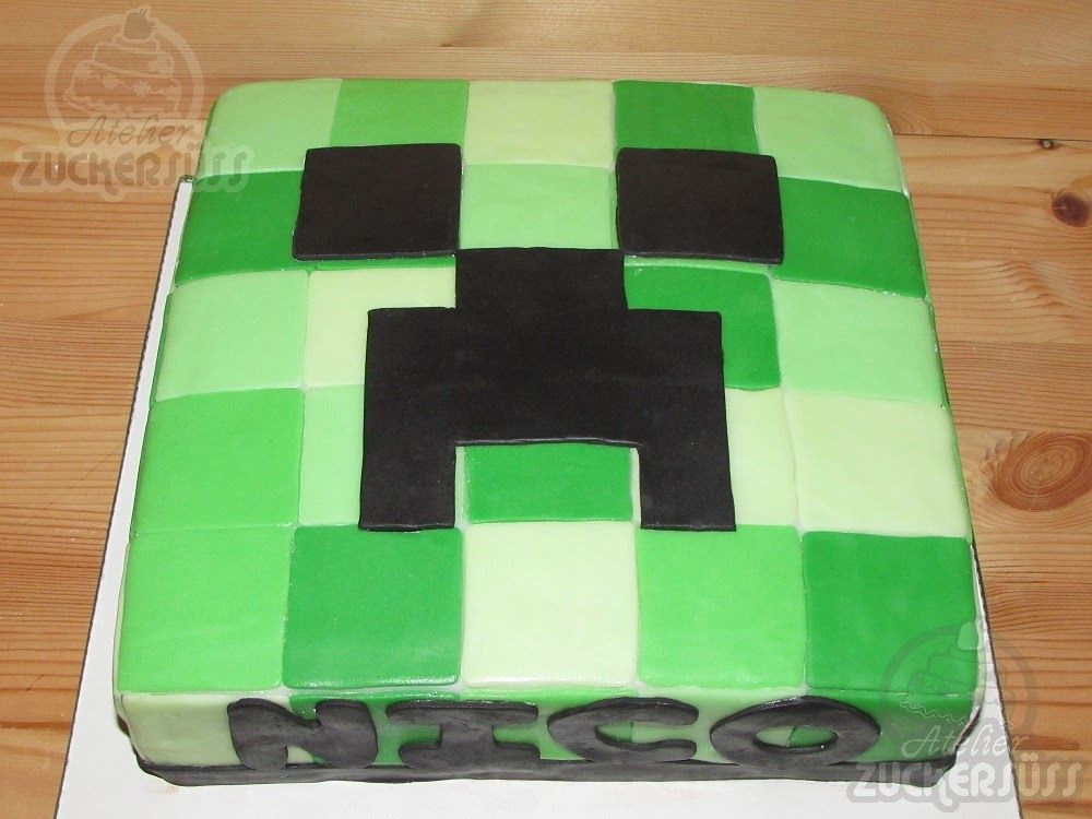 Kuchen Minecraft
 Minecraft cake Kindergeburtstag Pinterest