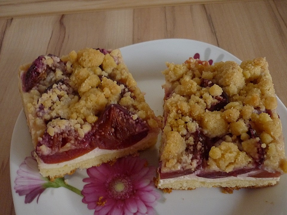 Kuchen Mit Quark
 Pflaumen Quark Kuchen mit Streuseln von daxi75