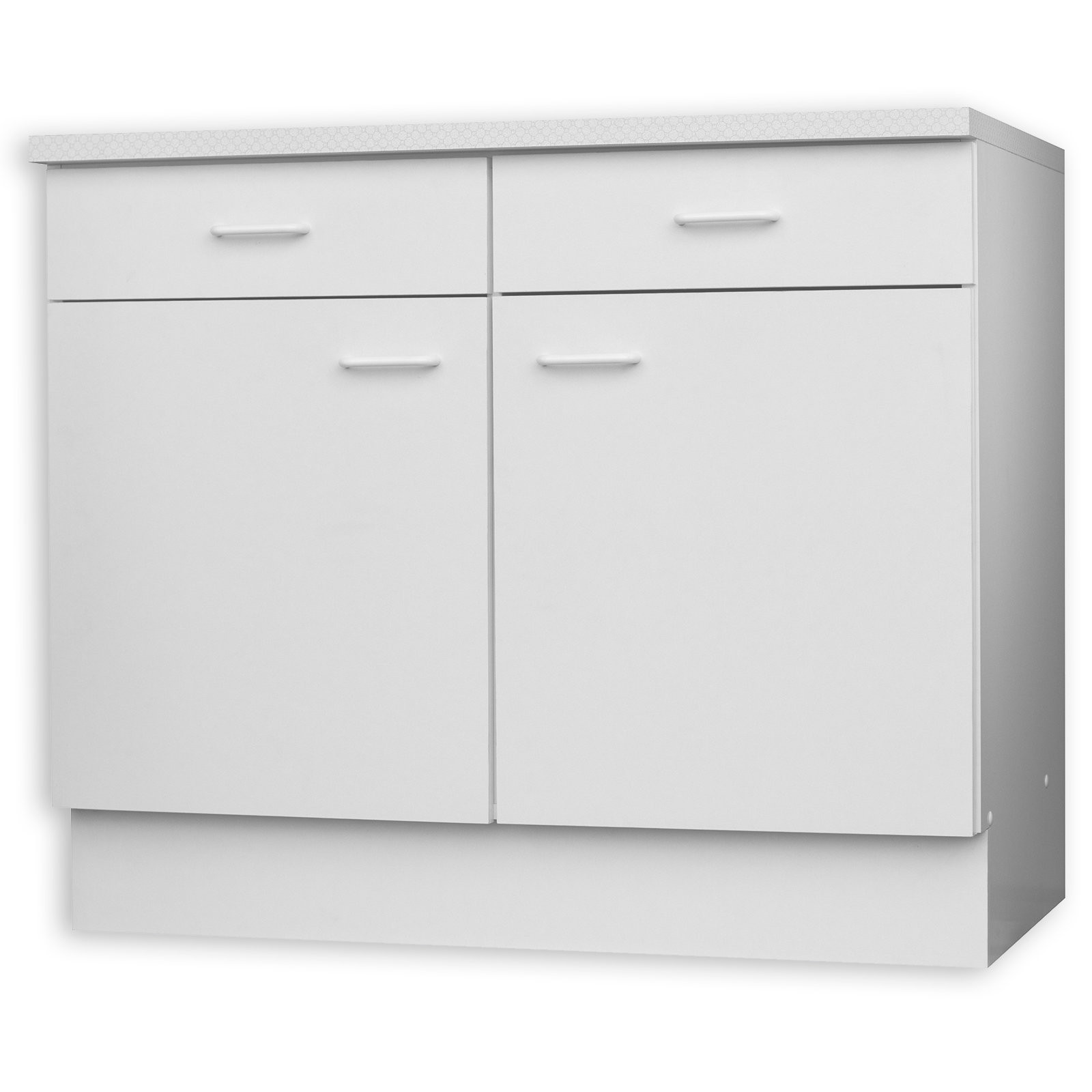 Küchenschränke Weiß
 Anrichte WIEN weiß grau 100x50 cm