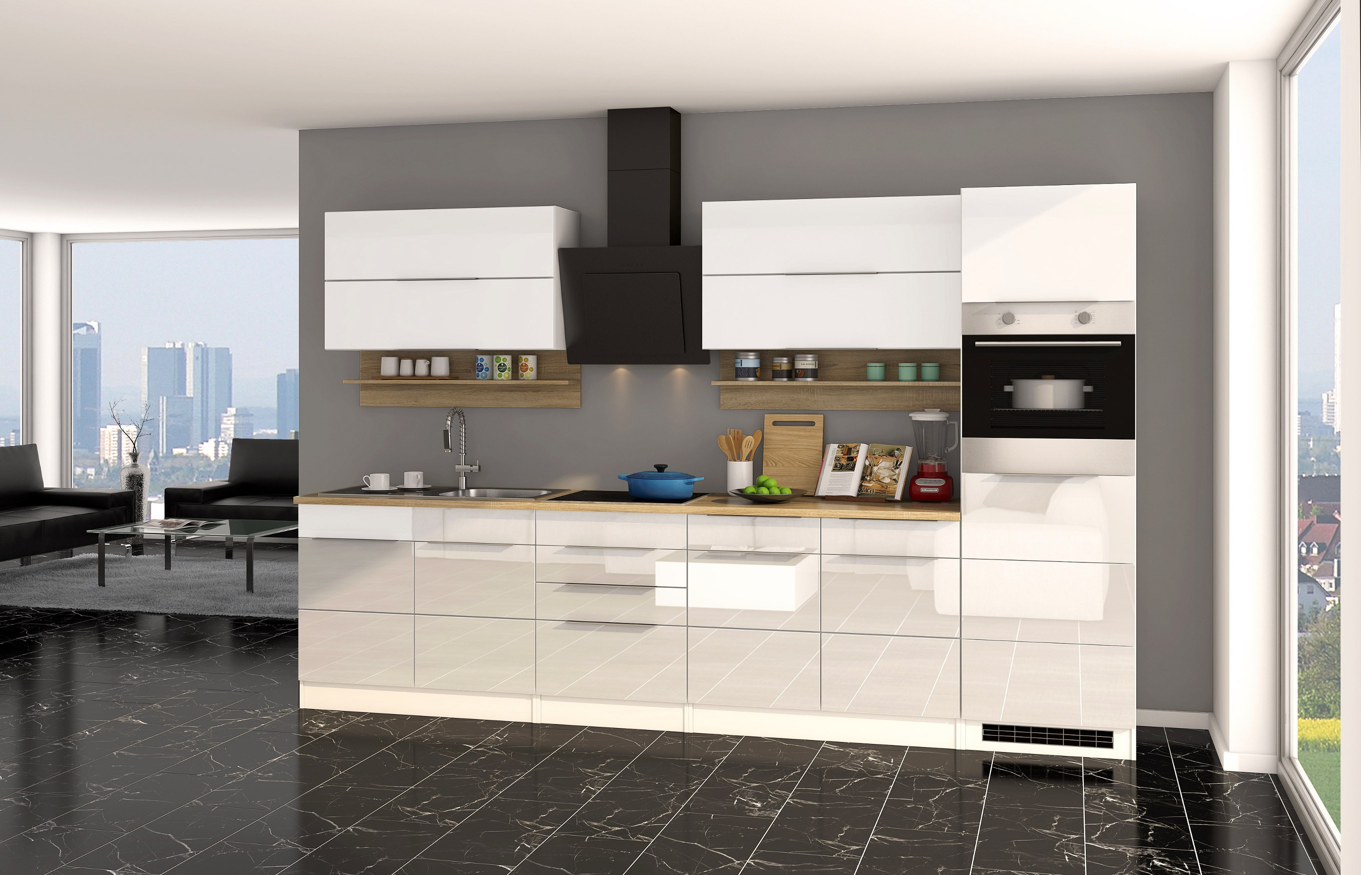 Küchenzeile Mit E Geräten Günstig
 Küchenzeile HAMBURG Küche mit E Geräten Breite 320 cm