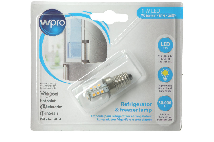 Kühlschrank Lampe
 WPRO Kühlschrank LED Lampe E14 1W 70 lumen Huushalt Shop