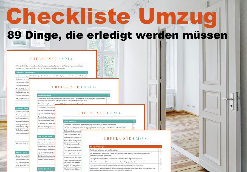 Kündigungsfristen Wohnung
 Checklisten jetzt im Shop entdecken und en