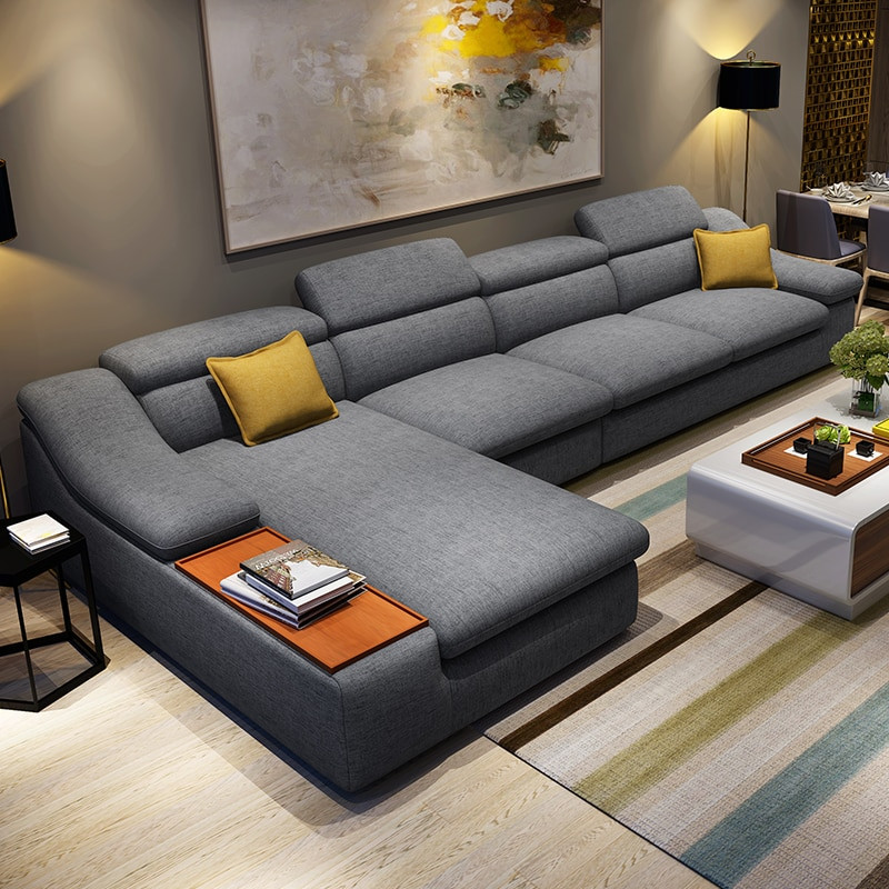 L Sofa
 living room furniture modern L shaped fabric corner