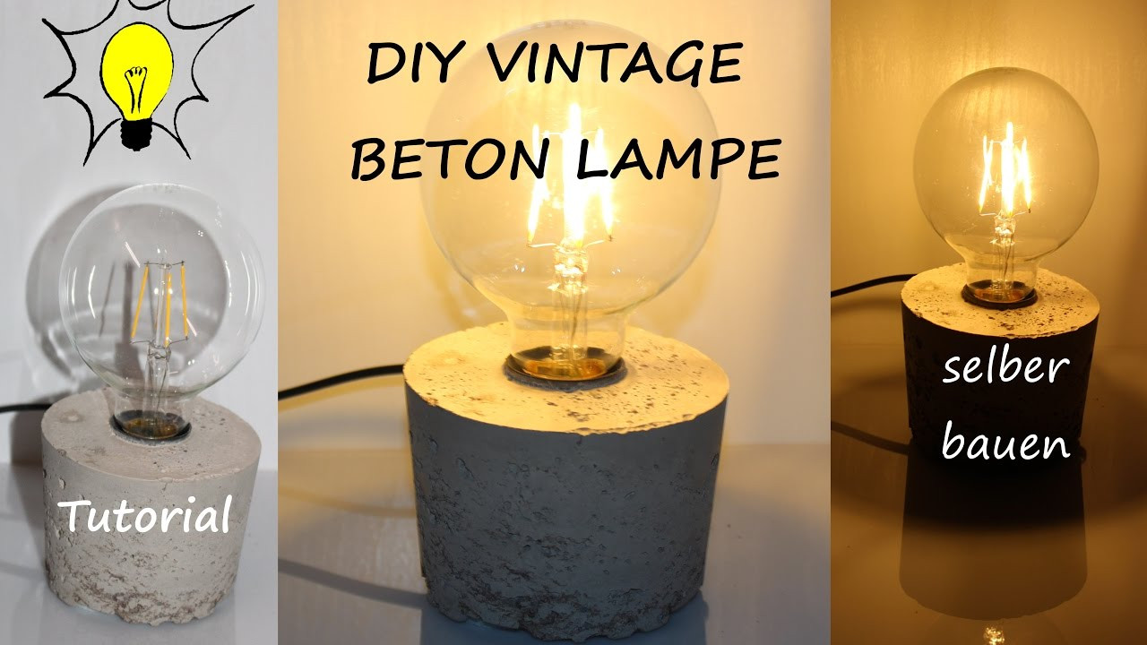 Lampe Selber Bauen
 DIY DESIGNER VINTAGE BETON LAMPE SELBER BAUEN Tutorial