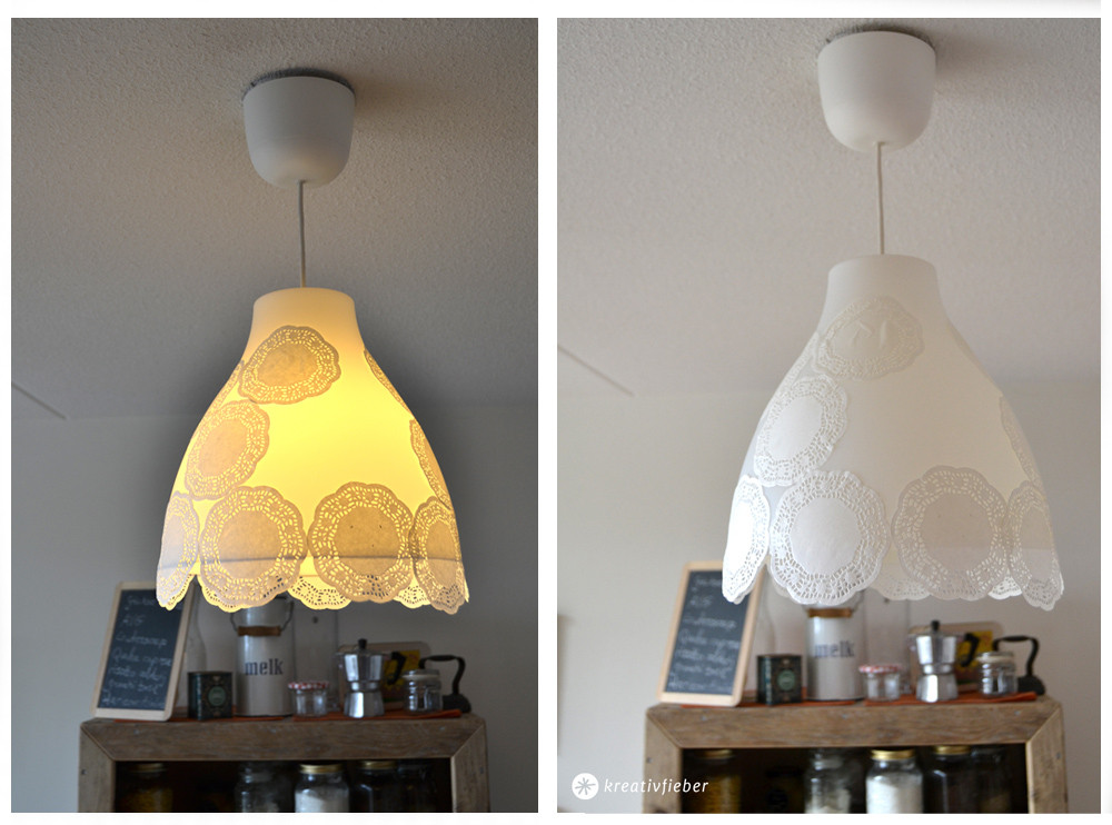 Lampen Ikea
 DIY romantische Doiley Lampe IKEA Hack