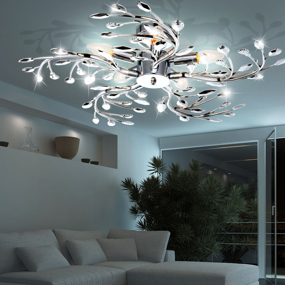 Lampen Wohnzimmer
 Deckenleuchte Flash mit strahlendem Licht und Chrom Design