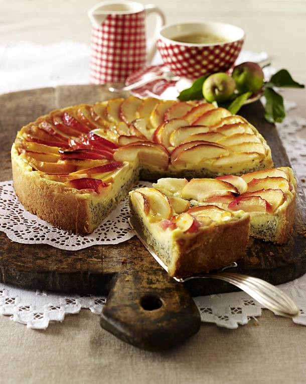 Lecker De Kuchen
 Apfel Mohn Kuchen mit Vanillepuddingcreme Rezept