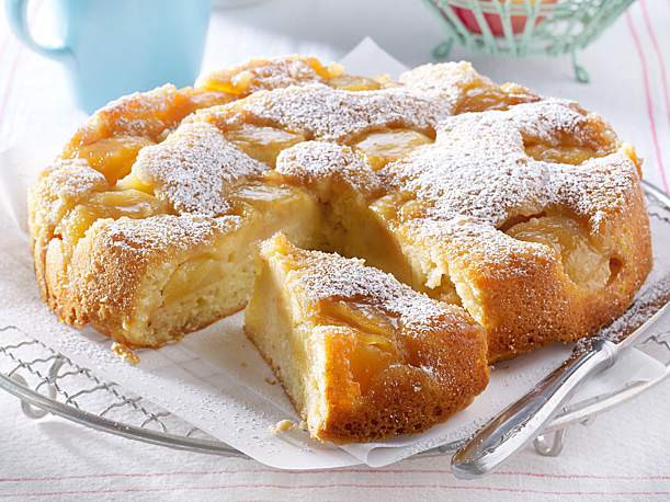 Lecker De Kuchen
 Gestürzter Apfel Joghurt Kuchen Rezept