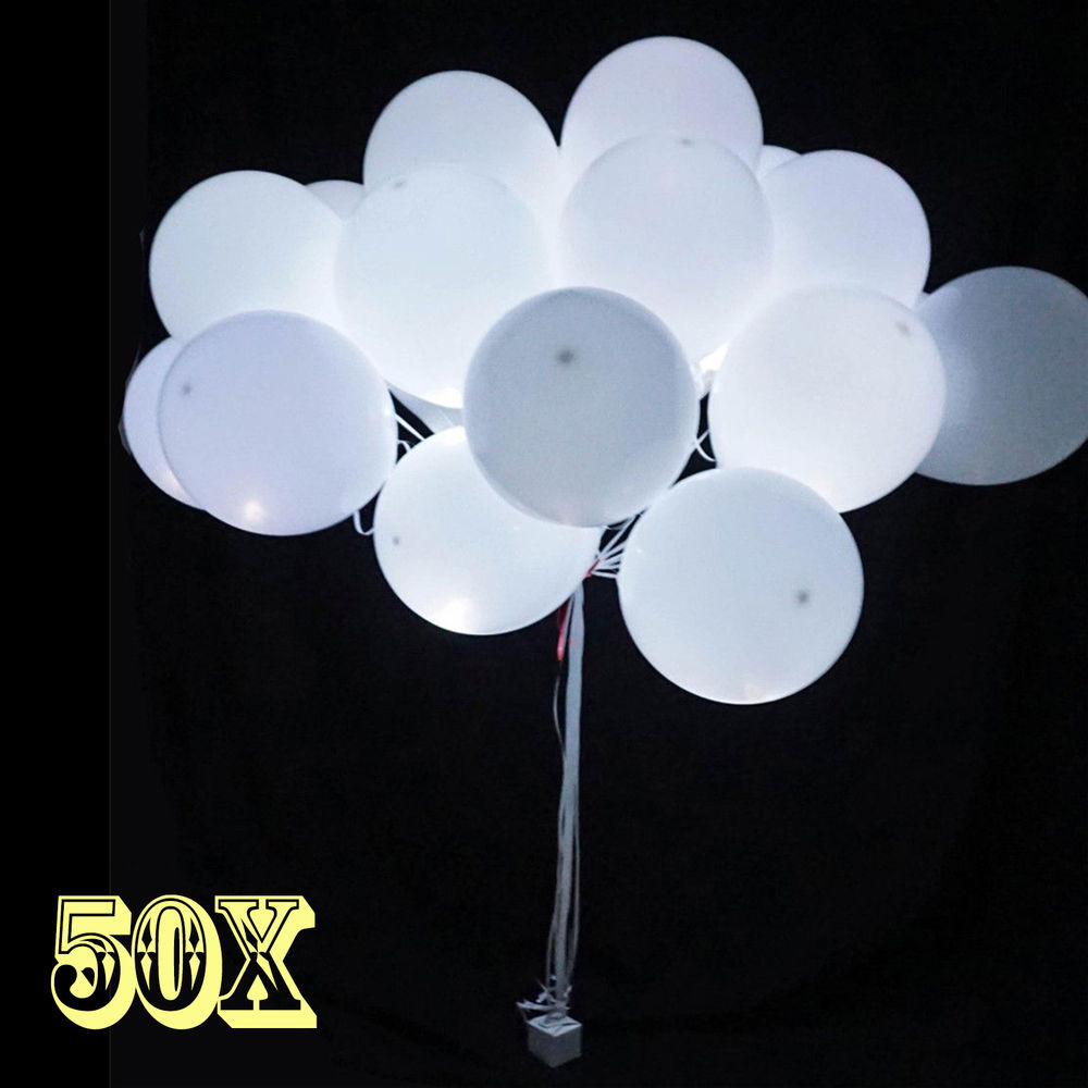 Led Ballons Hochzeit
 50 x Weiß LED Ballons für Hochzeit Party Kind Geburtstag