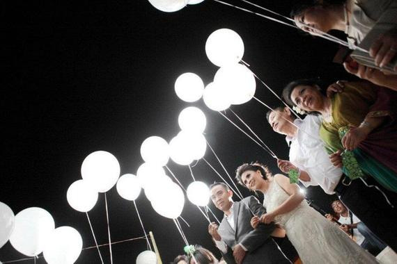 Led Ballons Hochzeit
 White LED lights for Balloons Wedding Send off Party