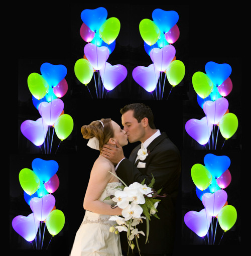 Led Luftballons Hochzeit
 Leuchtende Herzluftballons zur Hochzeit Herzluftballons