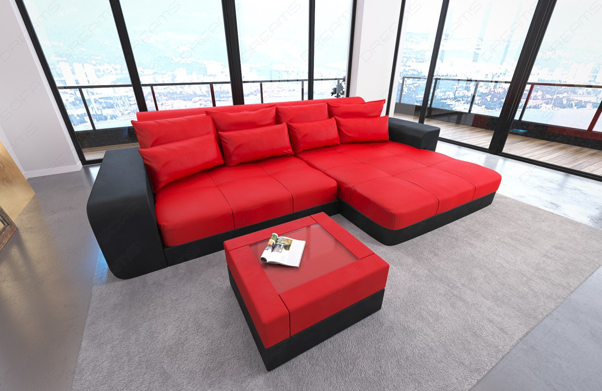 Led Sofa
 Big Sofa Leather SAN DIEGO with LED lights Sectional