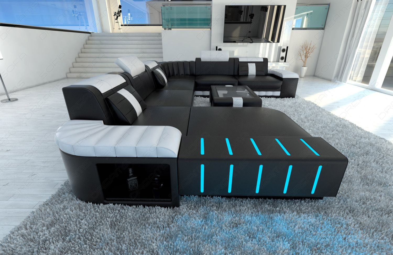 Led Sofa
 Led Sofa New York L Shape Led Luxury Leather Sectional