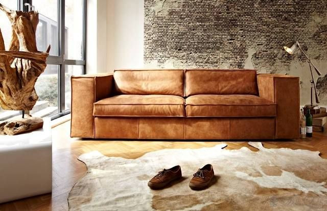 Leder Couch
 Schitterende bank Salvador met lounge Ook als gewone bank