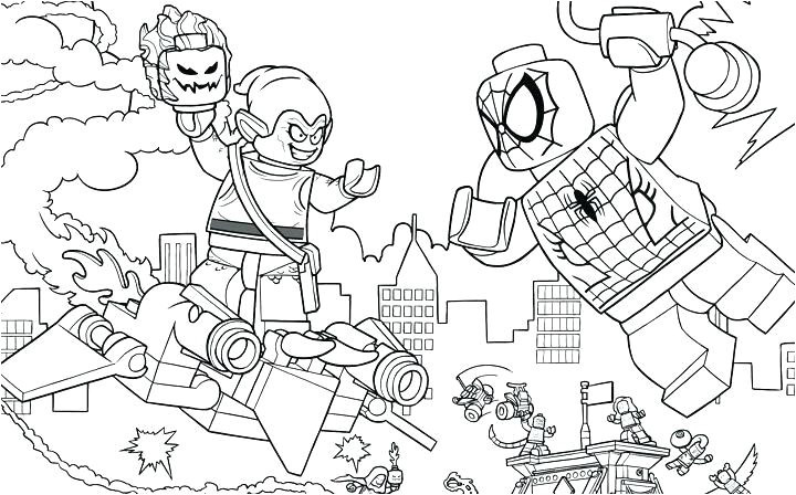 Lego Spiderman Ausmalbilder
 Coloriage Lego Marvel Super Heros