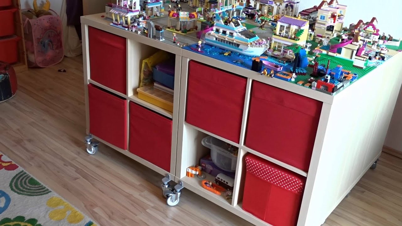 Lego Tisch
 Lego Spieltisch aus IKEA KALLAX Regalen