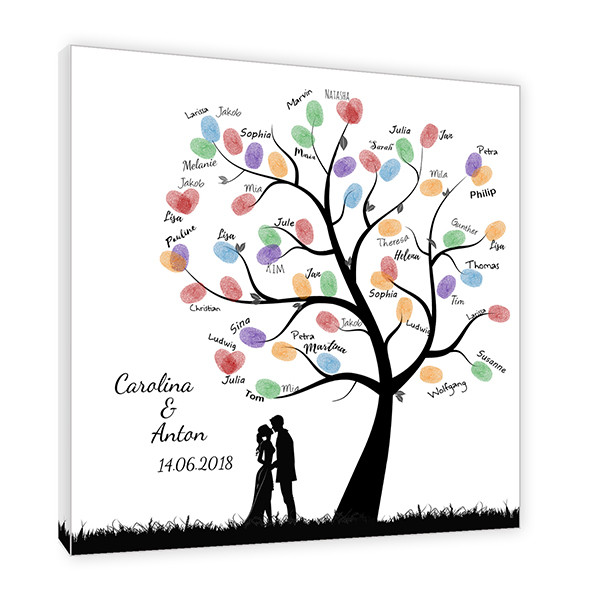 Leinwand Fingerabdruck Hochzeit
 ♥wedding tree leinwand♥