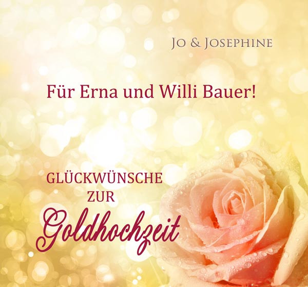 Lieder Zur Goldenen Hochzeit
 50 Hochzeitstag personalisierte CD Hochzeitsjubiläen