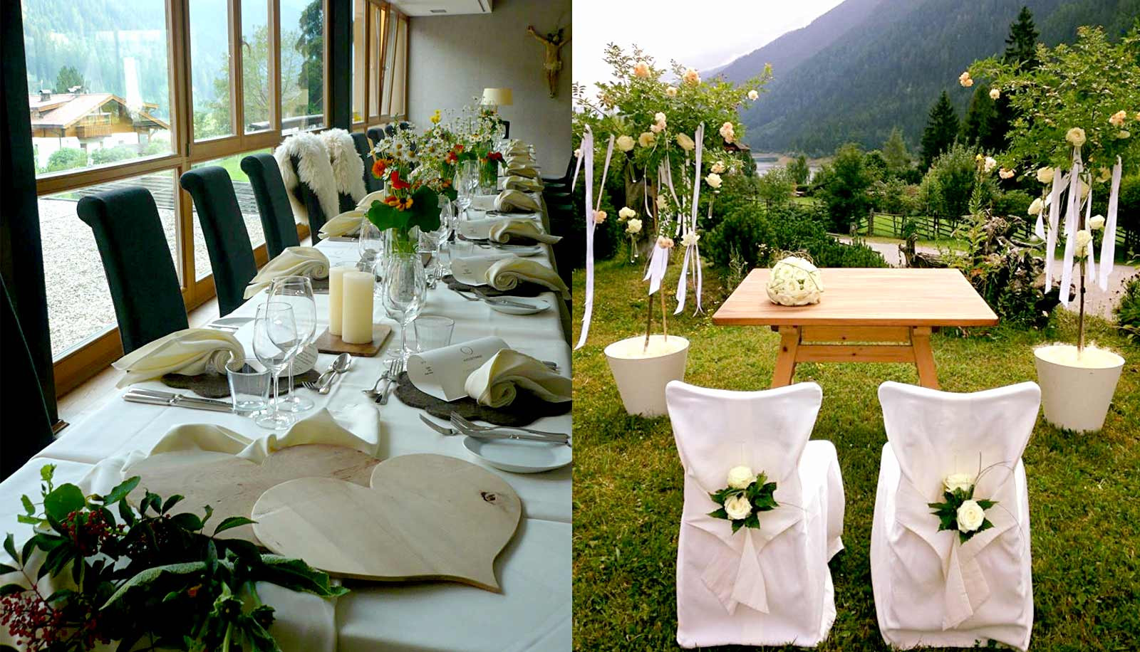 Location Hochzeit
 Arosea ideale Location für eine Hochzeit in Südtirol