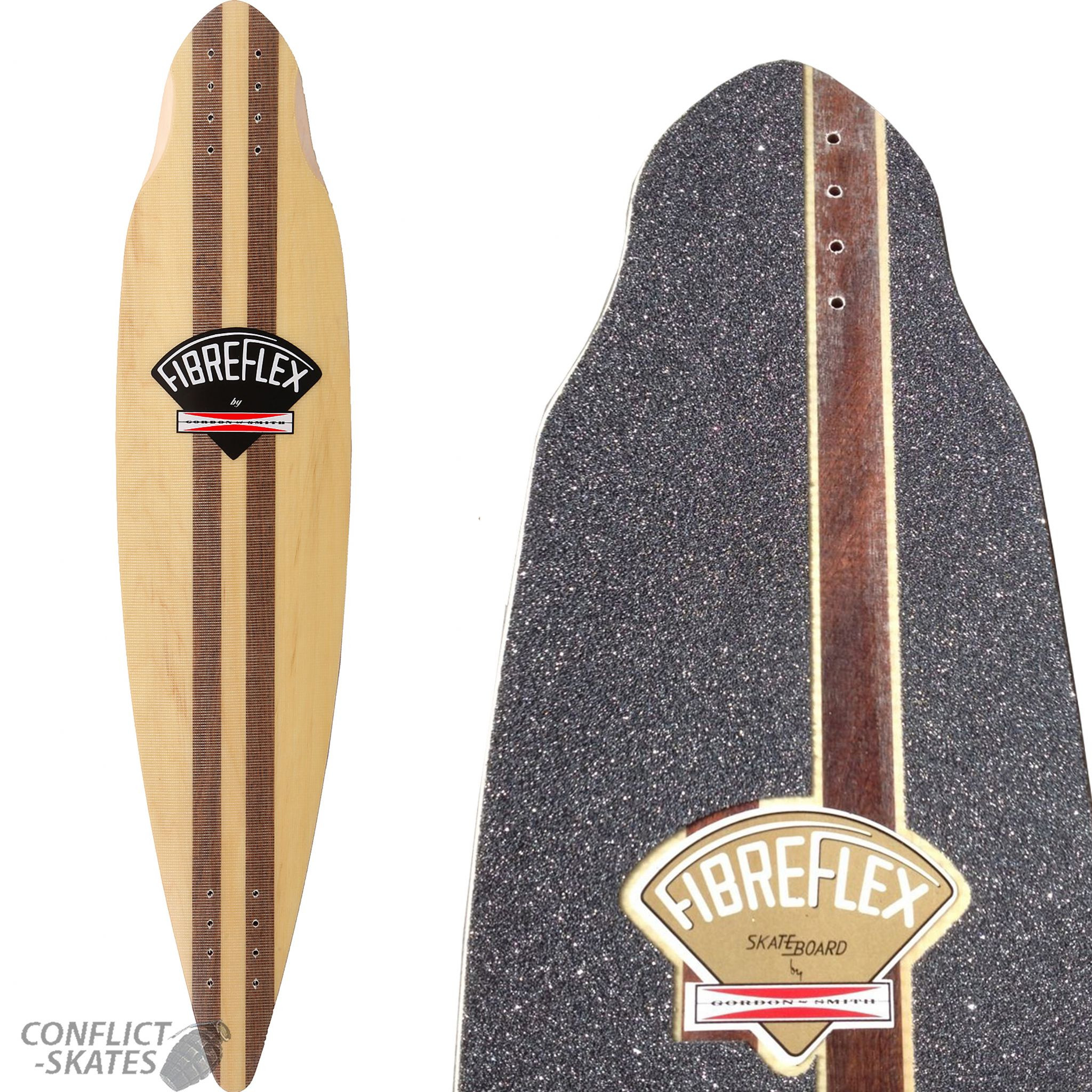 Longboard Deck
 G&S FIBREFLEX Pintail 38 Skateboard Longboard Deck & Grip