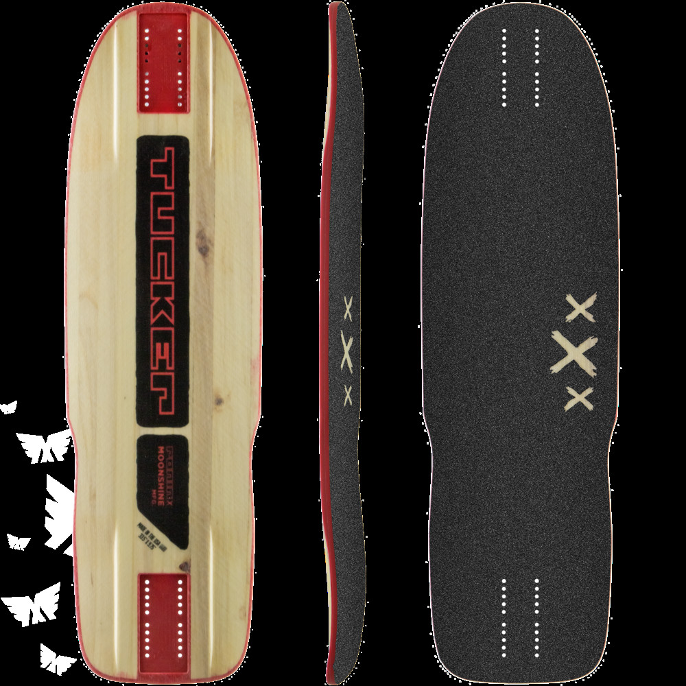 Longboard Deck
 Moonshine Tucker Longboard Skateboard Deck w Grip