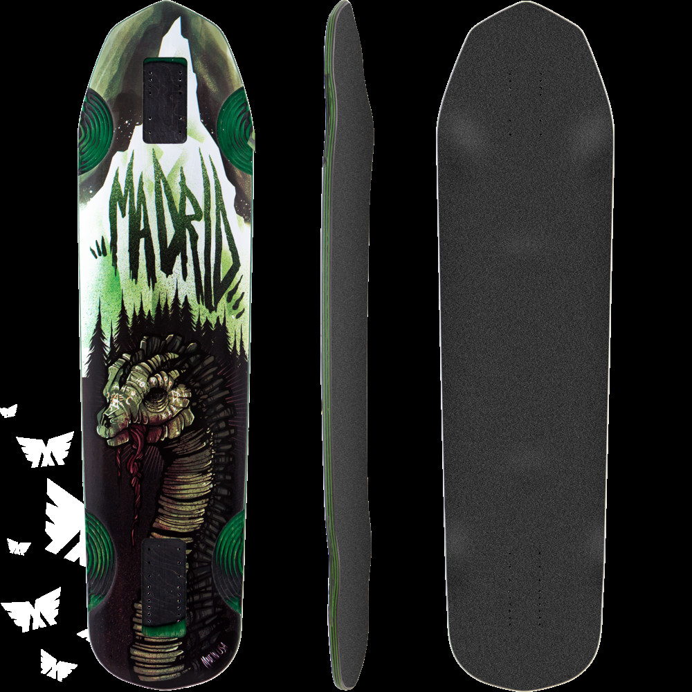 Longboard Deck
 Madrid Nessie Longboard Skateboard Deck w Grip