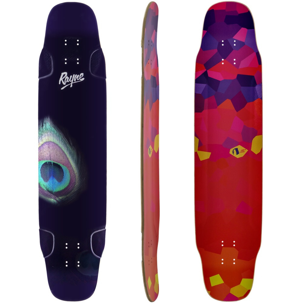 Longboard Deck
 Rayne Whip 41" Peacock Longboard Deck Deck ly