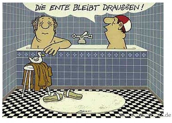 Loriot Badewanne
 Zwei Herren in der Badewanne Loriot Humor Postkarte