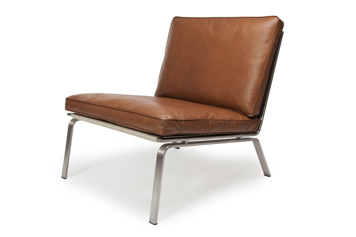 Lounge Sessel Leder
 B famous Ohrensessel mit Hocker Chris 92 x 90 cm