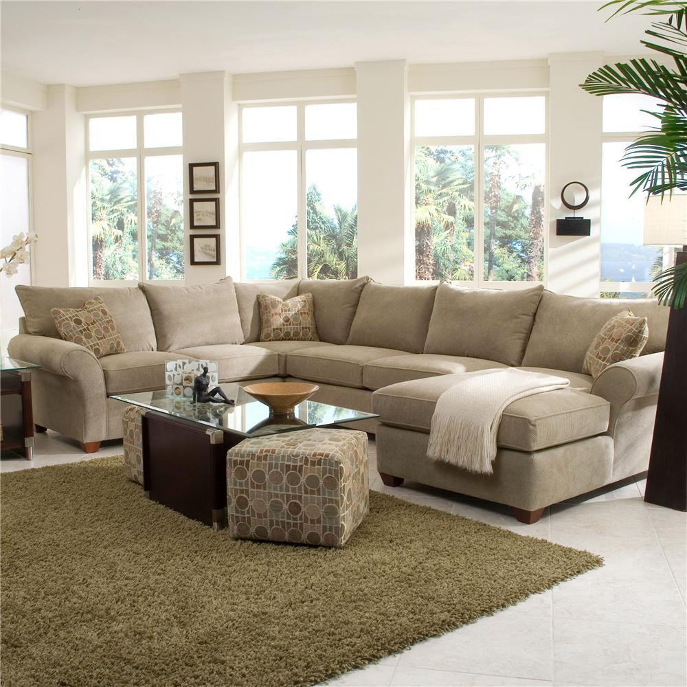 Lounge Sofa
 Spacious Sectional with Chaise Lounge by Klaussner