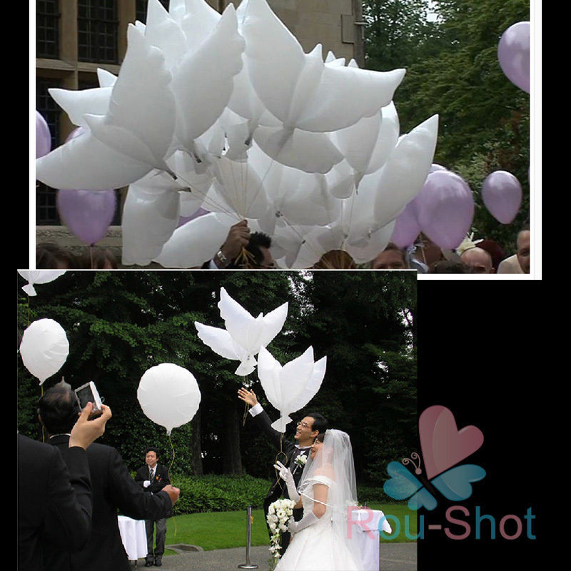 Luftballon Deko Hochzeit
 Tauben als Luftballon Mit beachtlicher Spannweite von