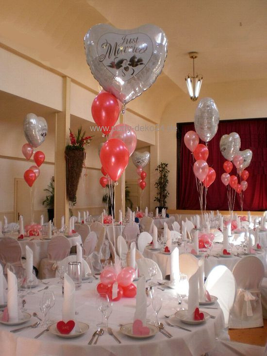 Luftballons Hochzeit Deko
 Hochzeitsdeko mit Helium Ballons