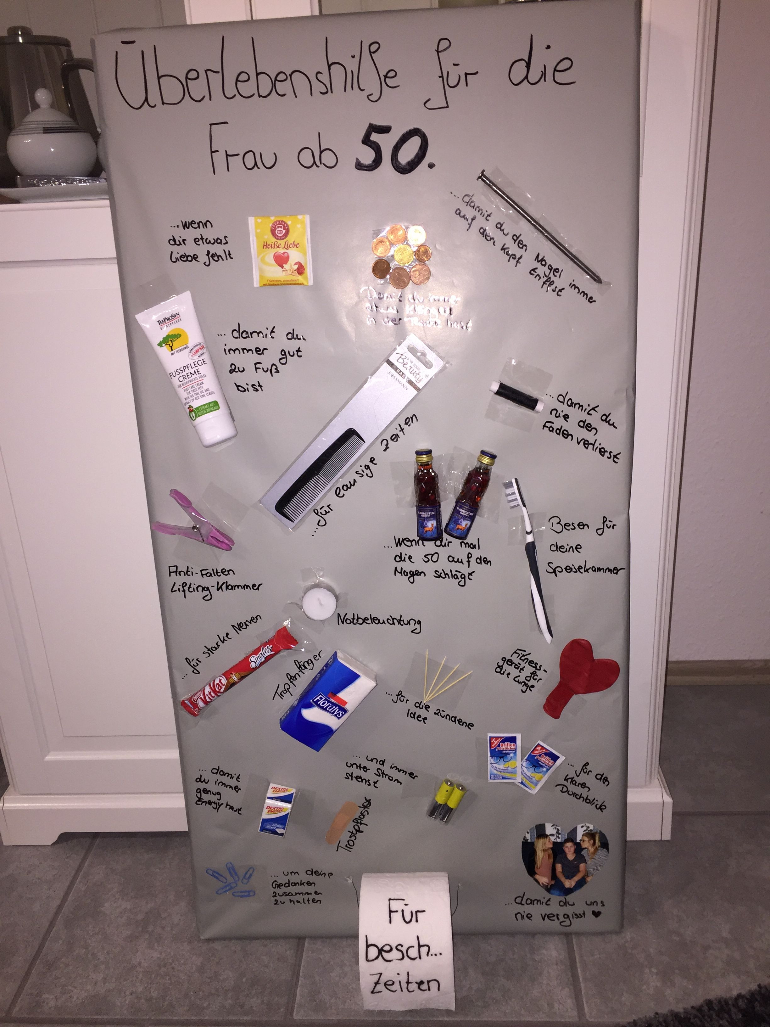 Lustige Geschenke Zum 50. Geburtstag
 Überlebenshilfe für Frauen ab 50 Geschenk für unsere