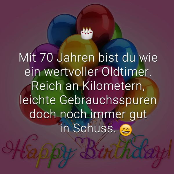 Lustige Geschenke Zum 70. Geburtstag
 Glückwünsche zum 70 Geburtstag • Geburtstagssprüche 70