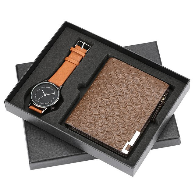 Luxus Geschenke Für Männer
 Natürlich Uhr Männer Armbanduhr Luxus Brieftasche Geschenk