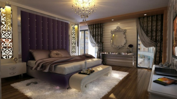 Luxus Schlafzimmer
 Luxus lila Schlafzimmer Einrichtungsideen für eitle Damen