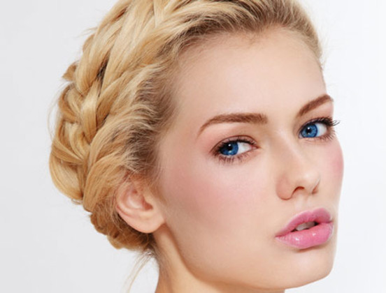 Make Up Hochzeit
 Braut Make up für Blondinen Haarfarbe gibt Ton an fem