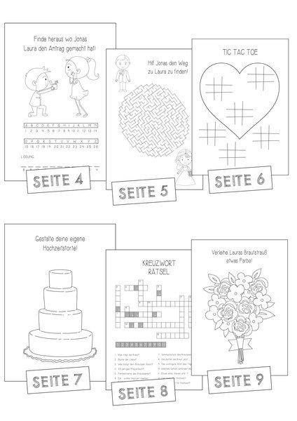 Malbuch Hochzeit
 Malbuch PDF "Lovely" Gastgeschenk Hochzeit