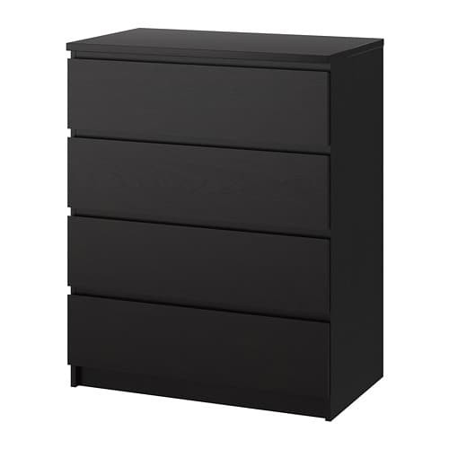 Malm Kommode
 MALM Kommode mit 4 Schubladen schwarzbraun IKEA