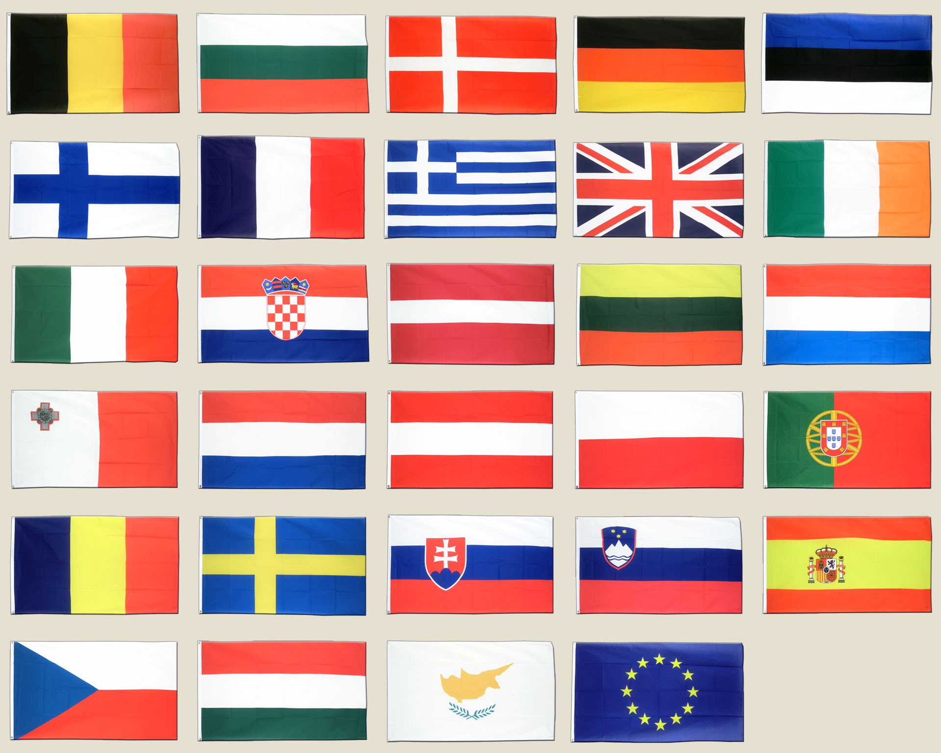 Флаги европейских государств