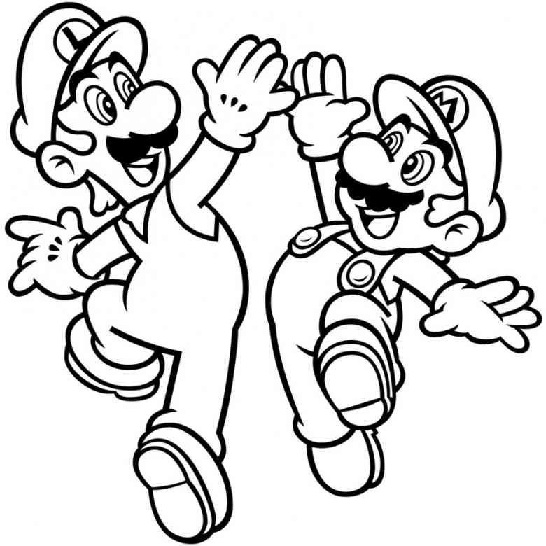 Malvorlagen Super Mario
 mario ausmalbilder 04 Mario und Luigi