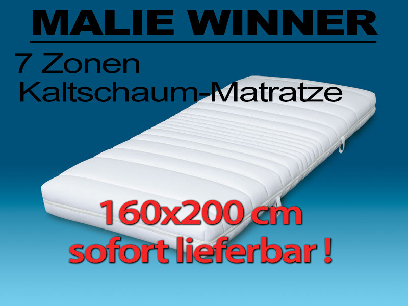 Matratze 160x200
 MALIE 7 Zonen Kaltschaum Matratze 160x200 cm