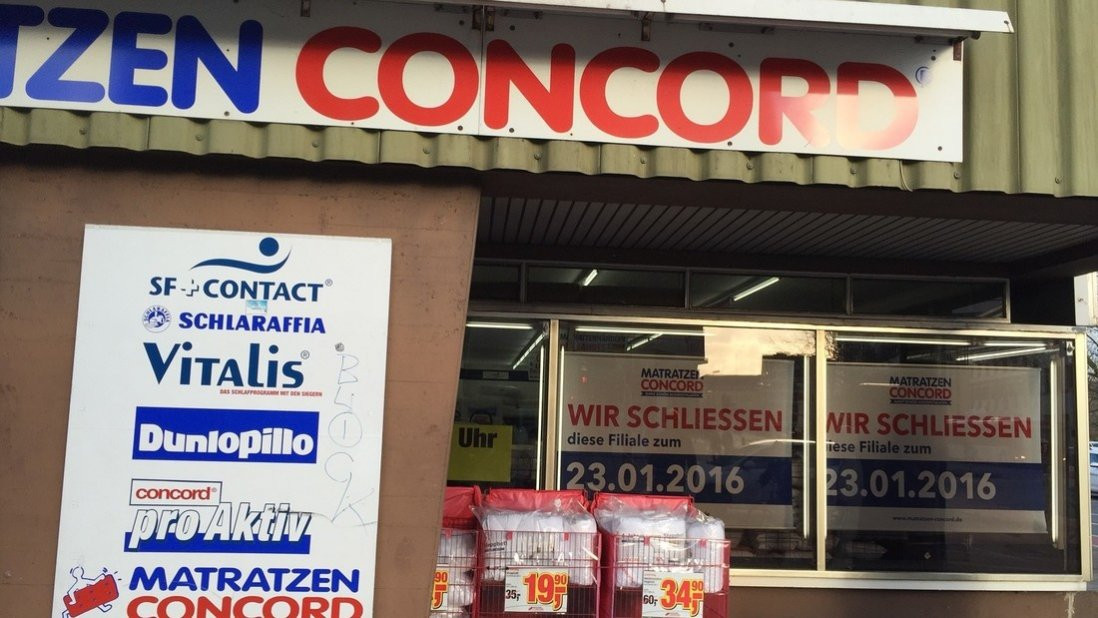 Matratzen Concord Osnabrück
 Zu klein nicht zeitgemäß Matratzen Concord am Berliner