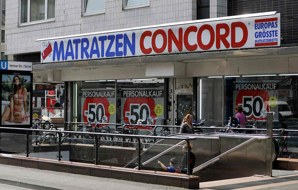 Matratzen Köln
 Matratzen Concord schließt 176 Filialen und setzt auf