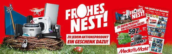 Media Markt Geschenke
 Media Markt Frohes Nest Games 4 für 2 Aktion