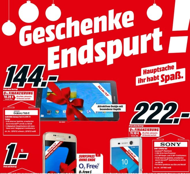 Media Markt Geschenke
 Media Markt Werbung bis 04 12 2017 Samsung TV für 577 Euro