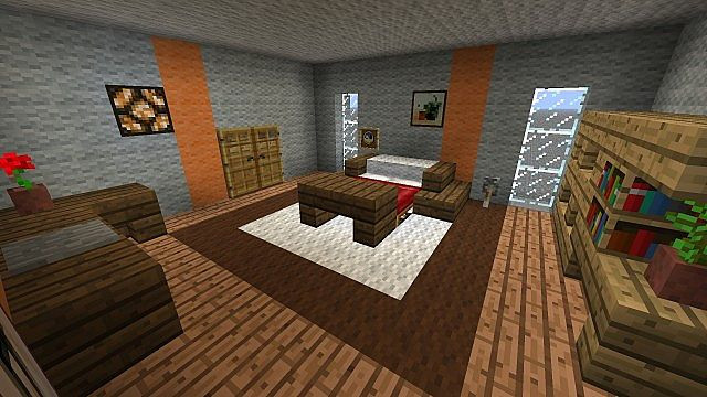 Minecraft Bett
 Schlafzimmer Bedroom Minecraft Project